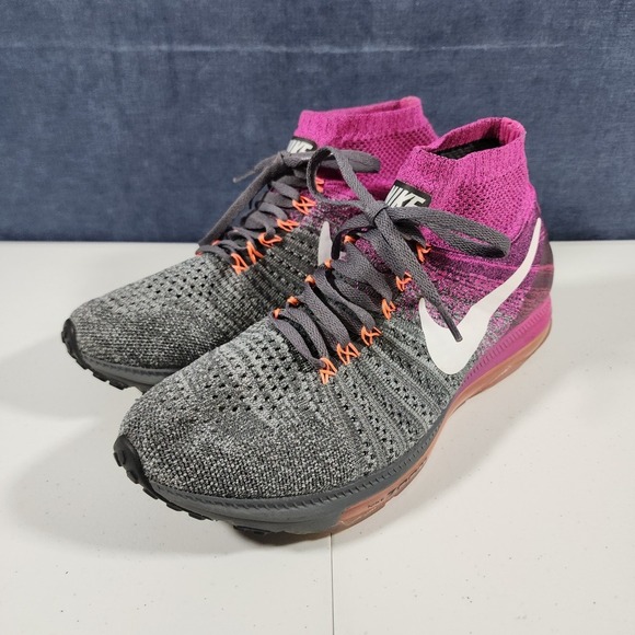Nike Zoom All Out Flyknit Womens Size 10 845361-004 Gray Running Shoes Sneakers - Picture 3 of 9